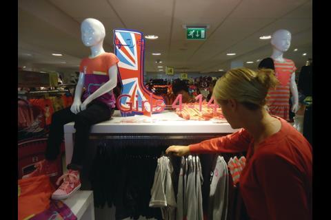 The low-ceilinged interior of the George Guernsey store (previously a car showroom).